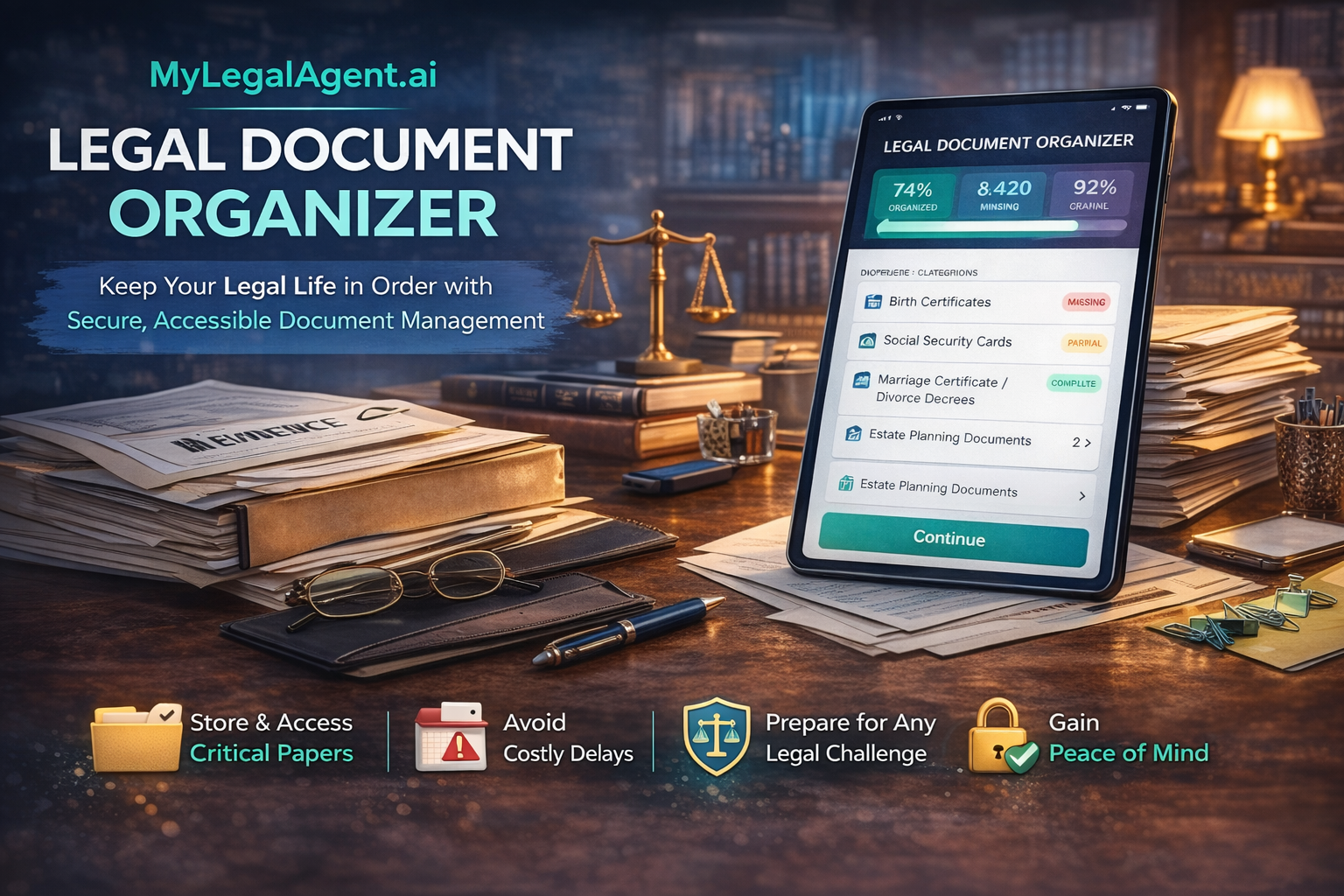 Legal Documentation Organizer - Your Complete System for Managing Legal Documents & Information