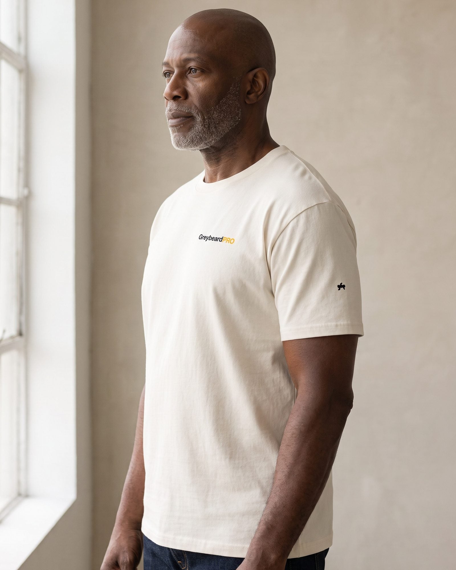 Premium Tee — Bone, Natural, White, back or detail view